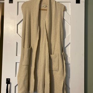 LOFT Cardigan Sweater Vest with Tie